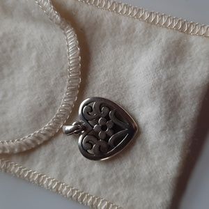 Retired James Avery Floral Heart charm